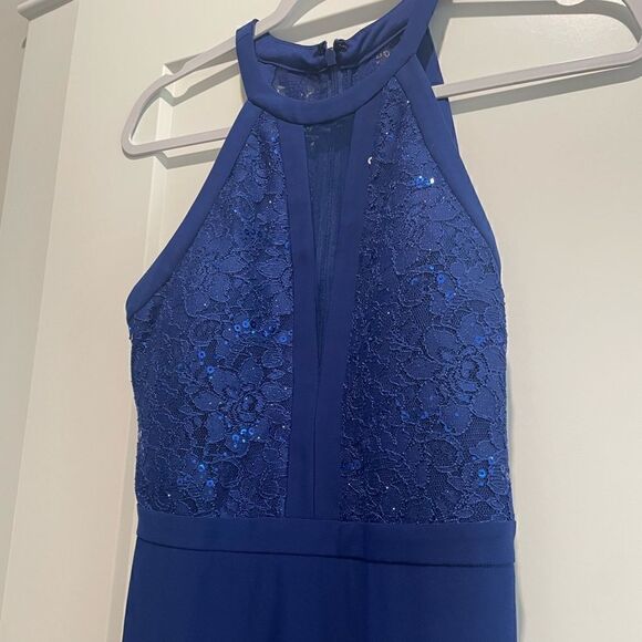 NWT RM RICHARDS Blue Halter Dress - Picture 3 of 5